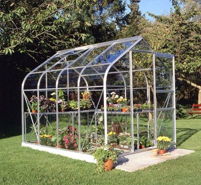 Buy Halls 6x8 Supreme Curved Greenhouse + Base-frame - Horticultural ...