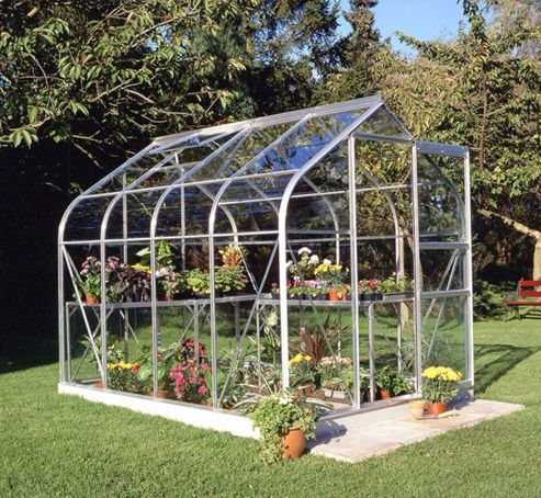 Buy Halls 8x6 Curved Greenhouse + Base - Horticultural Glass from our ...