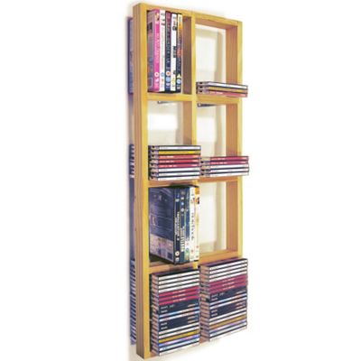 Buy Double Wall Cd / Dvd / Blu Ray Storage Shelf - Natural from our CD ...