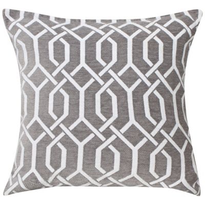 Buy KLiving Valencia Geometric Cushion Cover Grey 43x43cm(Pack of 2 ...