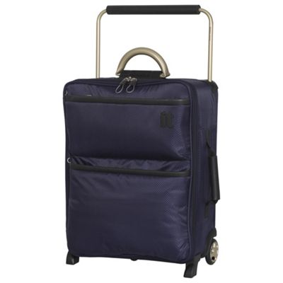 Buy IT Luggage World's Lightest 2 wheel Evening Blue Cabin Suitcase ...