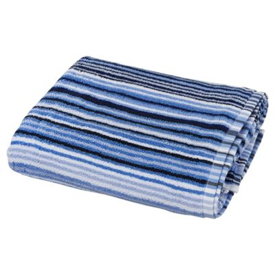 Buy Blue Stripe Bath Towel from our Bath Towels range - Tesco