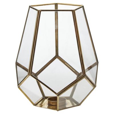 Buy Gold Pentagonal Tea Light Holder from our Candle Holders & Lanterns ...