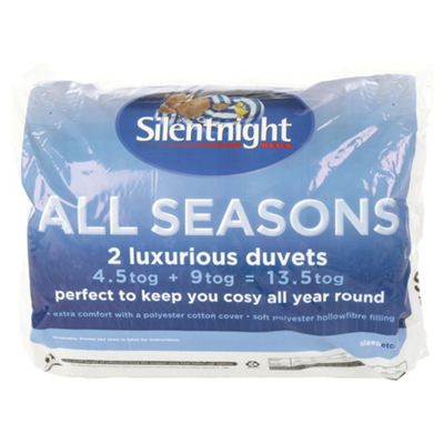 Buy Silentnight All Seasons 4.5/9 Tog Duvet Double from our Silentnight ...