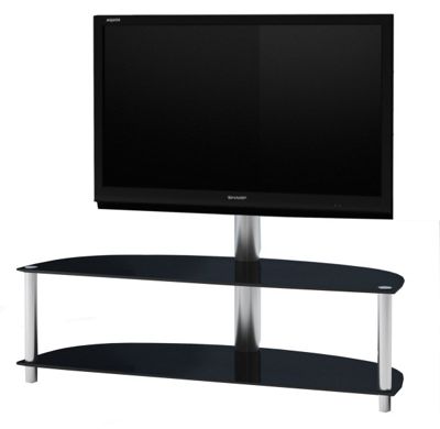 Buy Just Racks Black Glass TV Stand for up to 40 inch TVs ...