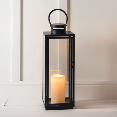 candle lantern outdoor metal tall battery led lanterns tesco 1639 malvern lights4fun notonthehighstreet