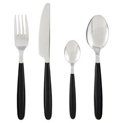 Buy Black 16 Piece Cutlery Set from our All Cutlery range - Tesco