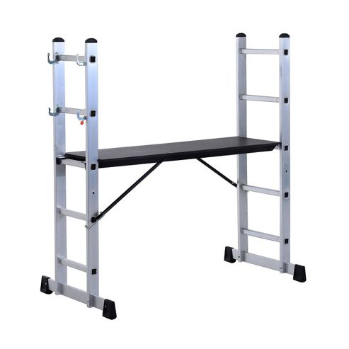 Buy Homcom Aluminium Scaffolding Ladder Multi Combination Multi-purpose 