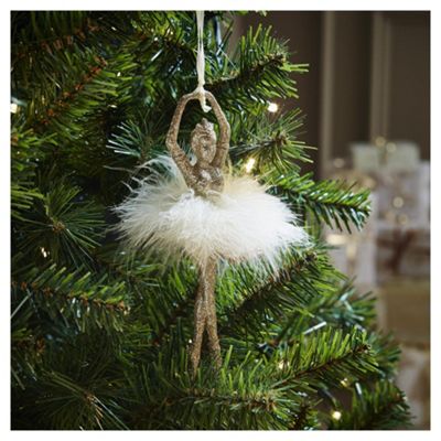 Buy Gold Glitter Ballerina Christmas Tree Decoration from our All