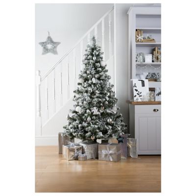 Buy Alaskan Flocked 6ft Christmas Tree, Tesco from our Christmas Trees