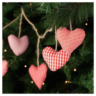 Buy Tesco Heart Christmas Garland, Red & White from our All Christmas ...