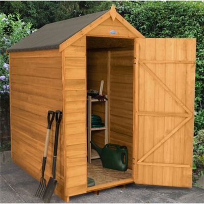 buy 6 x 4 rock security overlap apex garden shed 6ft x 4ft