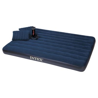 Двуспальный надувной матрас intex classic downy bed king 183х203х25 см