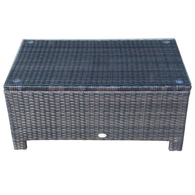 Buy Outsunny Brown Rattan Coffee Table Garden Furniture ...
