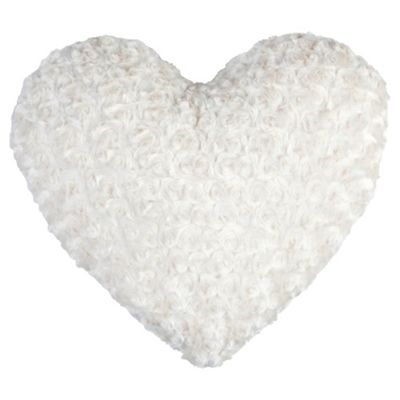 Buy Rose Faux Fur Heart Cushion from our Cushions range - Tesco