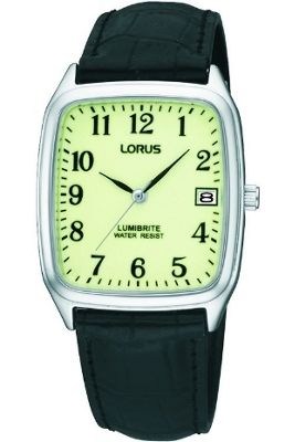 lorus men's lumibrite dial web strap watch