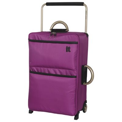 Buy IT Luggage World's Lightest 2 wheel Medium Dahlia Mauve Suitcase ...