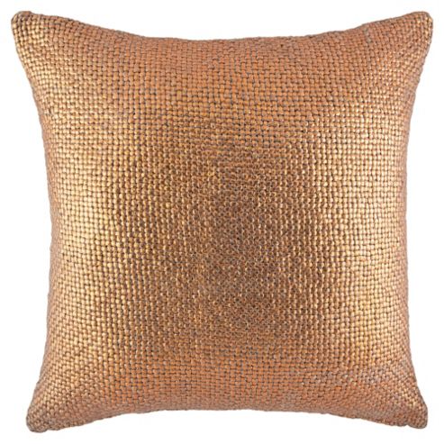 Buy Metallic Print Knit Cushion Copper from our Cushions range - Tesco