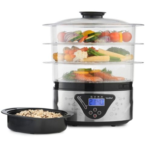 Buy VonShef Digital 3-Tier Electric Food Steamer from our Steamers ...