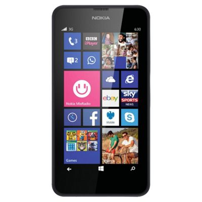 Buy Tesco Mobile Nokia Lumia 630 Black from our Pay as you go Phones ...