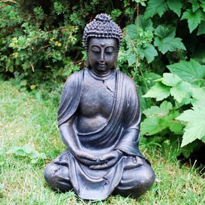 Buy Large Detailed Stone Look Buddha Garden Ornament in Resin from our ...