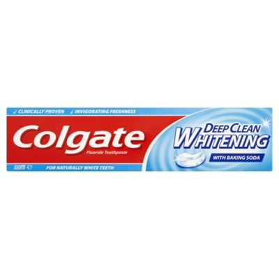 Colgate Whitening Deep Clean Toothpaste 100Ml - Tesco Groceries