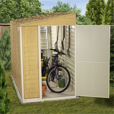 Buy BillyOh Retford Premium Woodgrain Pent Plastic Shed 