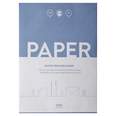 tesco paper sheets basics a4 75gsm printer