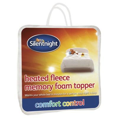 Buy Silentnight Heated Fleece Memory Foam King Size Mattress Topper