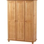 Double oak effect wardrobe