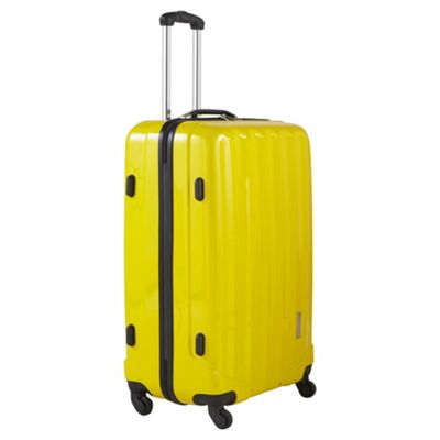 Buy Luggage Zone 4-Wheel Medium Gloss Yellow Suitcase from our ...