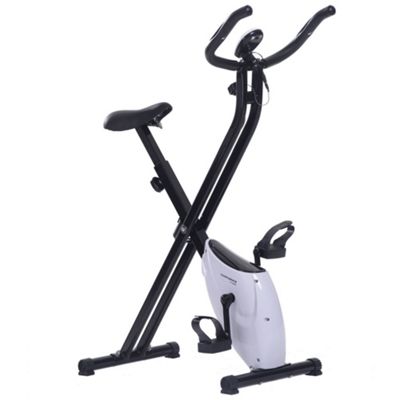 white indoor cycling bike