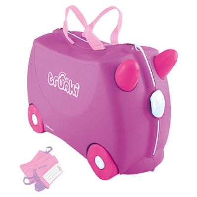 purple trunki suitcase