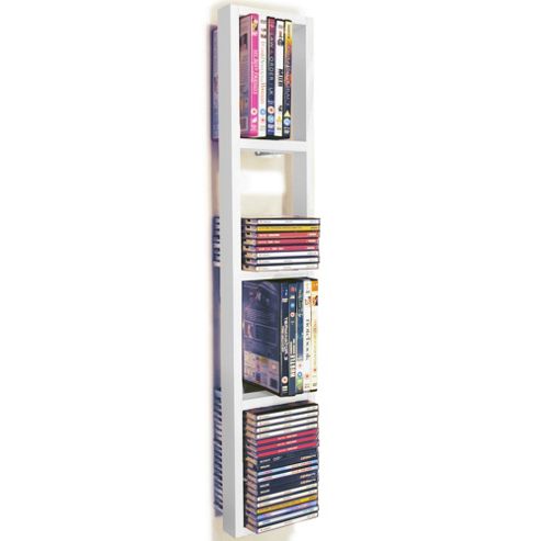 Buy Wall Mounted Cd / Dvd / Blu Ray Storage Shelf - White from our CD ...