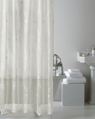 Buy Country Club Lace Shower Curtain, Cream from our Shower Curtains ...