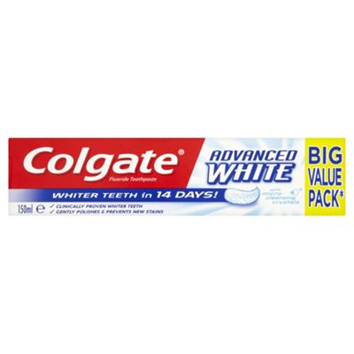 Colgate Advanced White Toothpaste 150Ml - Tesco Groceries