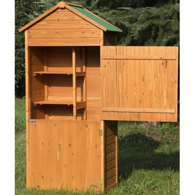 Buy Outsunny 90 W x 50 d cm Garden Shed Wood Tool Storage 