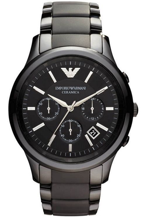 Buy Emporio Armani Black Ceramica Chronograph Watch AR1452 from our All ...