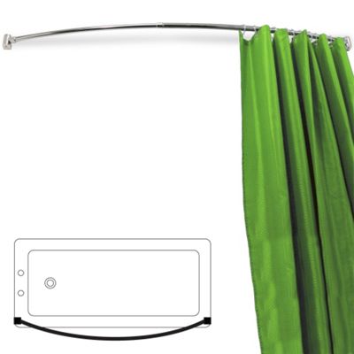 Buy Arc - Curved Chrome Shower Curtain Rail - Silver from our Bathroom ...