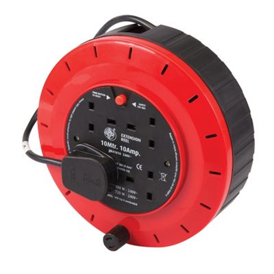 Buy Silverline Cassette Cable Reel 240V 4 Socket 10A 10m from our ...