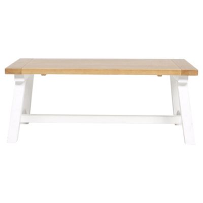 Buy Portobello Trestle Coffee Table, White & Bleached Pine from our ...