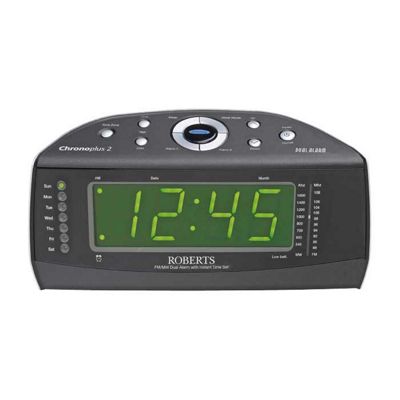 Buy Roberts Chronoplus2 FM/MW Dual Alarm Clock Radio with Instant Time ...