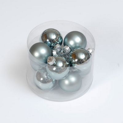 Buy 57mm x 10 Duck Egg Blue Glass Balls Shiny & Matt ...