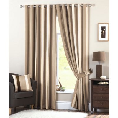 Buy Dreams n Drapes Whitworth Natural Lined Eyelet Curtains - 46x72