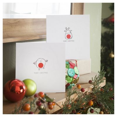 Buy Tesco Robin And Reindeer Icons Christmas Cards, 10 Pack from our Greeting Cards range - Tesco