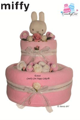 Buy Newborn Baby Girl Nappy Cake Baby Shower Gift With Miffy From