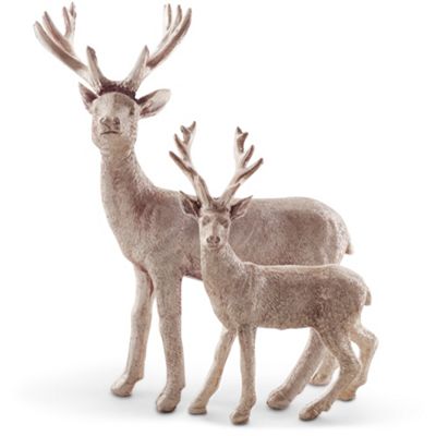 Buy Pair of Standing Gold Christmas Stag Figurine Ornaments from our