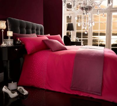 Buy Sparkle Double Fuchsia Bed In A Bag 5 Piece Duvet Cover Pillow