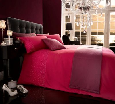 Buy Sparkle Double Fuchsia Bed In A Bag 5 Piece Duvet Cover Pillow