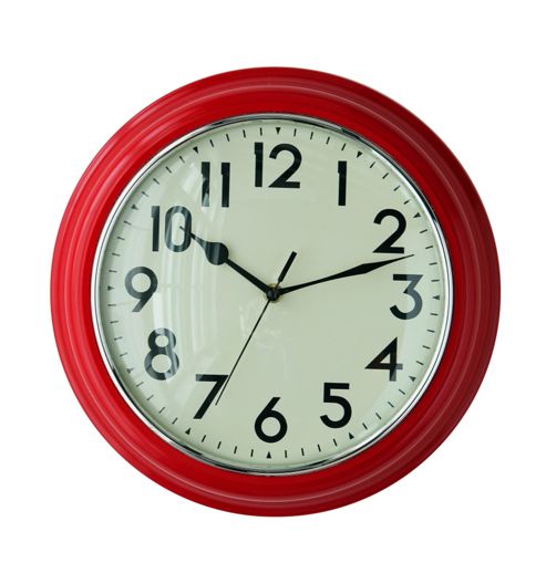 Buy Premier Housewares Kitchen Wall Clock - Red from our Clocks range ...